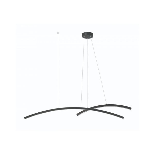 Suspension ZAMBELIS 41W Dimmable DESIGN Noir Mat 20130