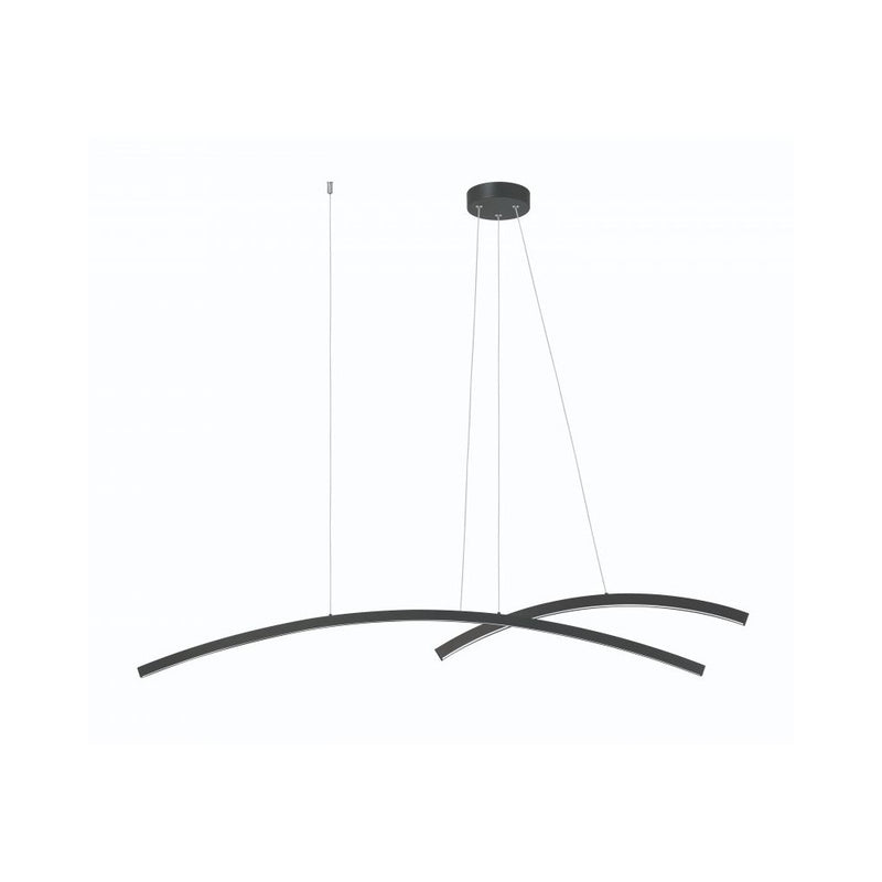 Suspension ZAMBELIS 41W Dimmable DESIGN Noir Mat 20130