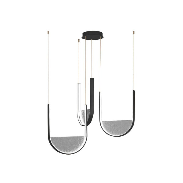 Suspension ZAMBELIS 54W Dimmable DESIGN Noir Mat 23168