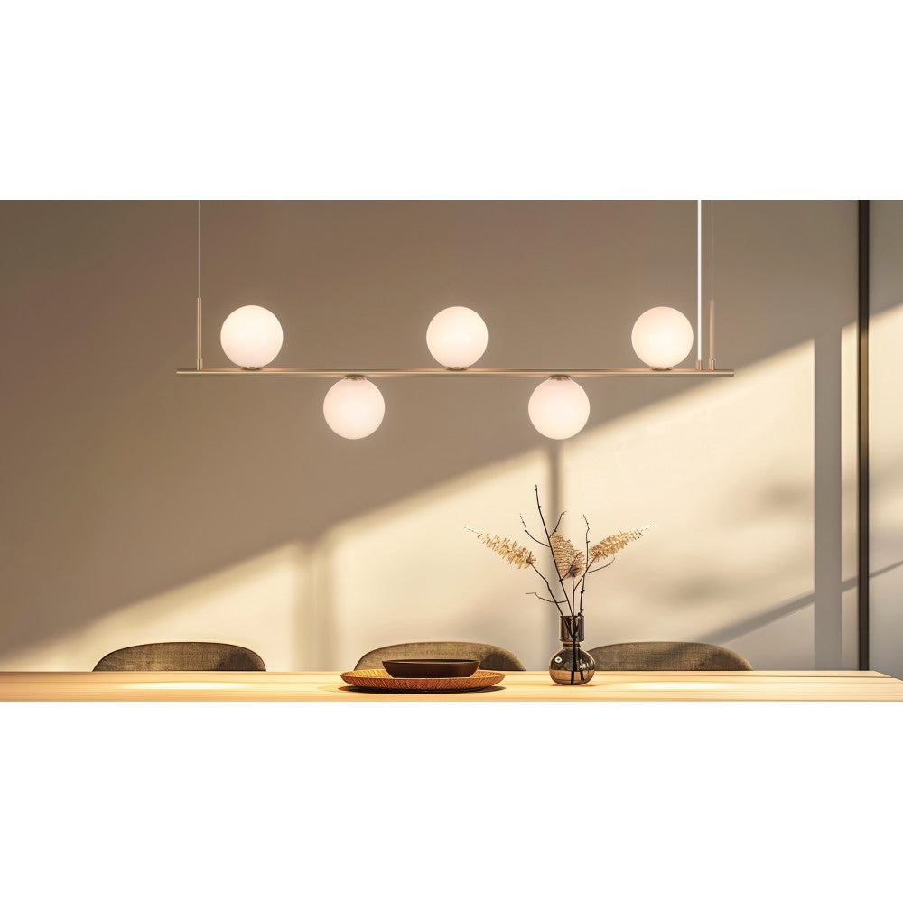 Suspension ZAMBELIS 5xE14 DESIGN Dore Mat Sans Source 1998