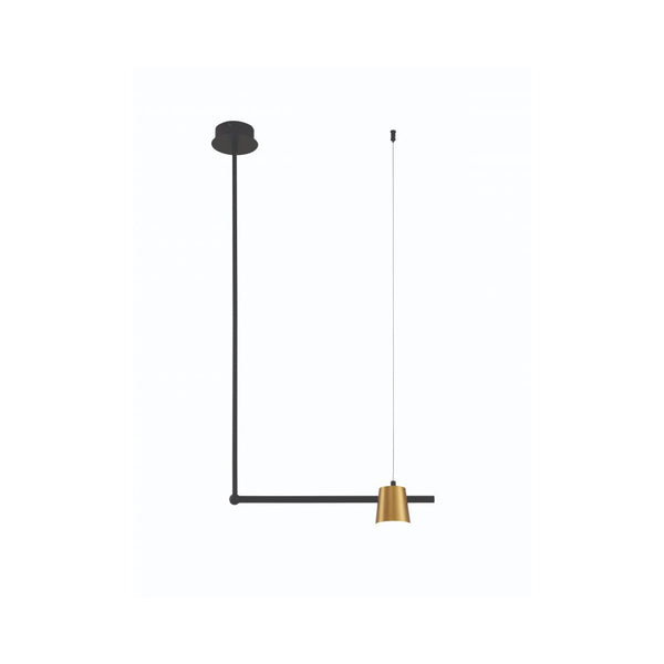 Suspension ZAMBELIS 7W DESIGN Or et Noir Sable