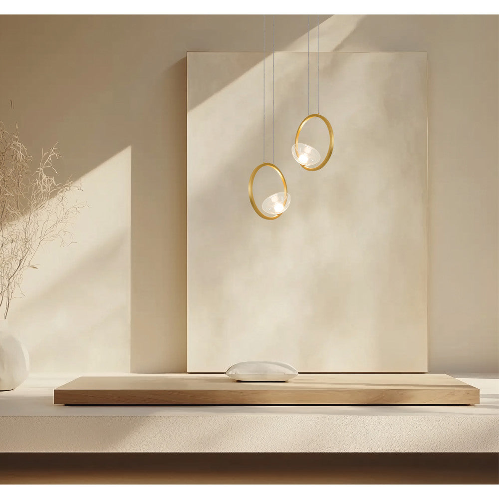 Suspension ZAMBELIS 7W Dimmable DESIGN Dore Mat 23028
