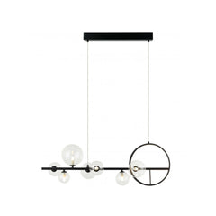 Suspension ZAMBELIS 14W + 7xG9 DESIGN Noir Sable Sans Source 22063