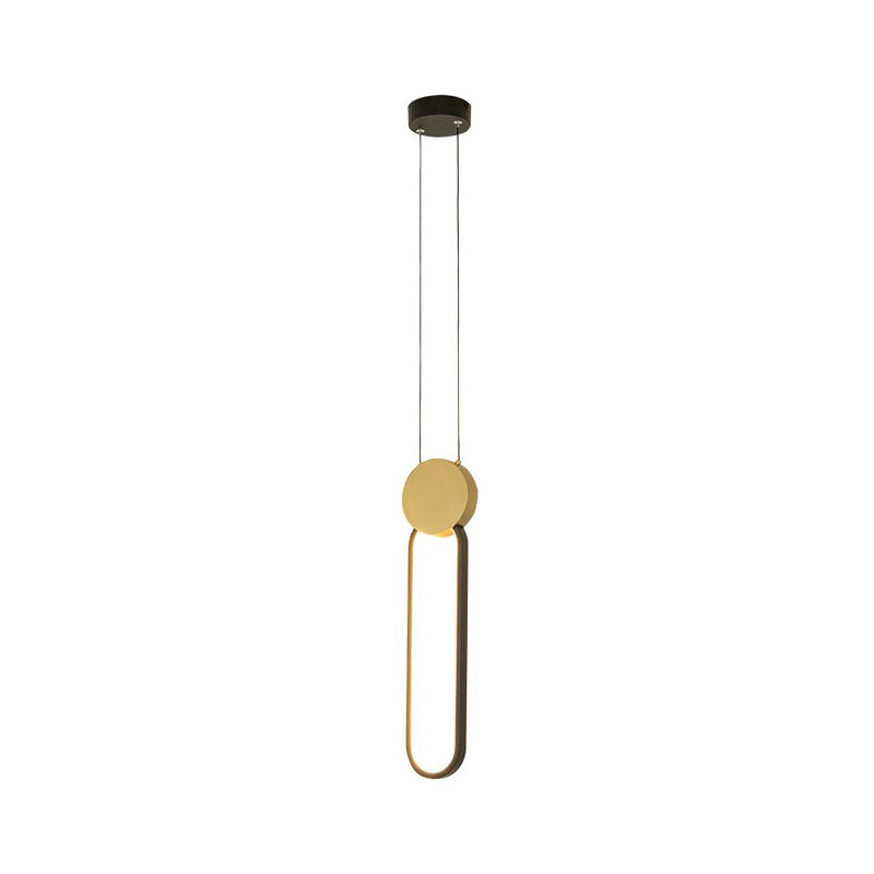 Suspension ZAMBELIS D100 13W Dimmable DESIGN Noir Mat et Dore 23101