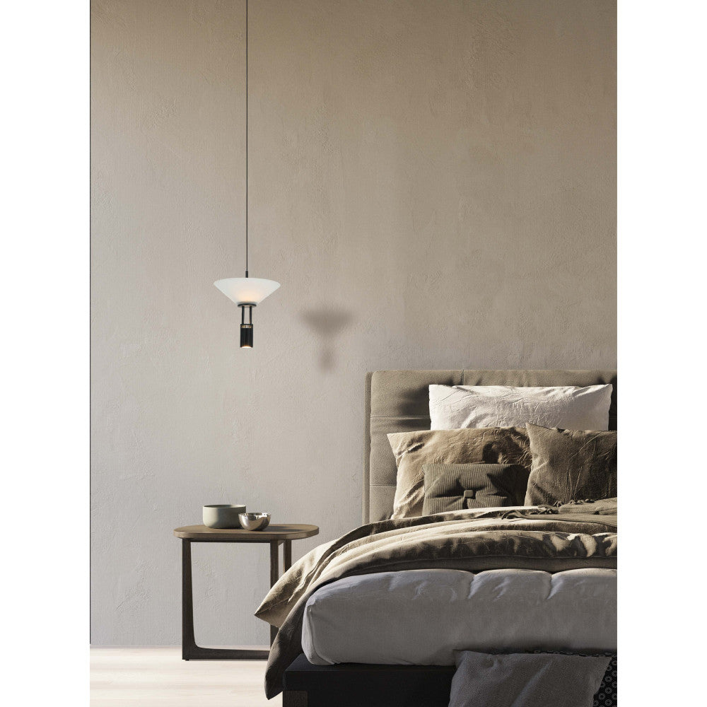 Suspension ZAMBELIS D210 10W Dimmable Direct/Indirect DESIGN Noir Mat 23198