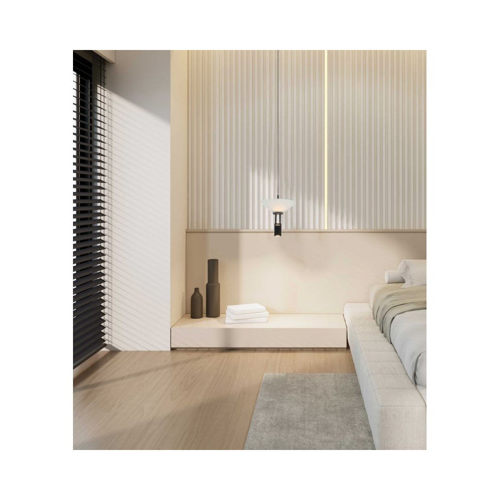 Suspension ZAMBELIS D210 10W Dimmable Direct/Indirect DESIGN Noir Mat 23198