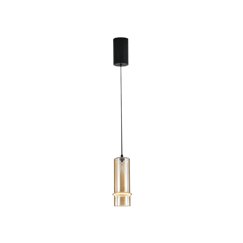 Suspension ZAMBELIS D110 6W Dimmable DESIGN Champagne et Noir Sable 2532