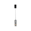 Suspension ZAMBELIS D110 6W Dimmable DESIGN Noir Verre Fume et Noir Sable 2533