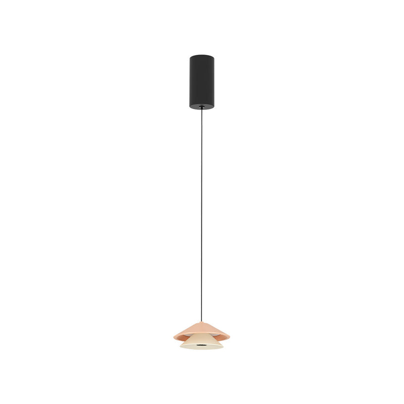 Suspension ZAMBELIS D130 9W DESIGN Beige et Blanc Huitre 25346