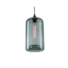 Suspension ZAMBELIS D190 E27 DESIGN Gris fume Sans Source 14101