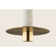 Suspension ZAMBELIS D200 7W Dimmable DESIGN Albatre Blanc et Laiton 2549