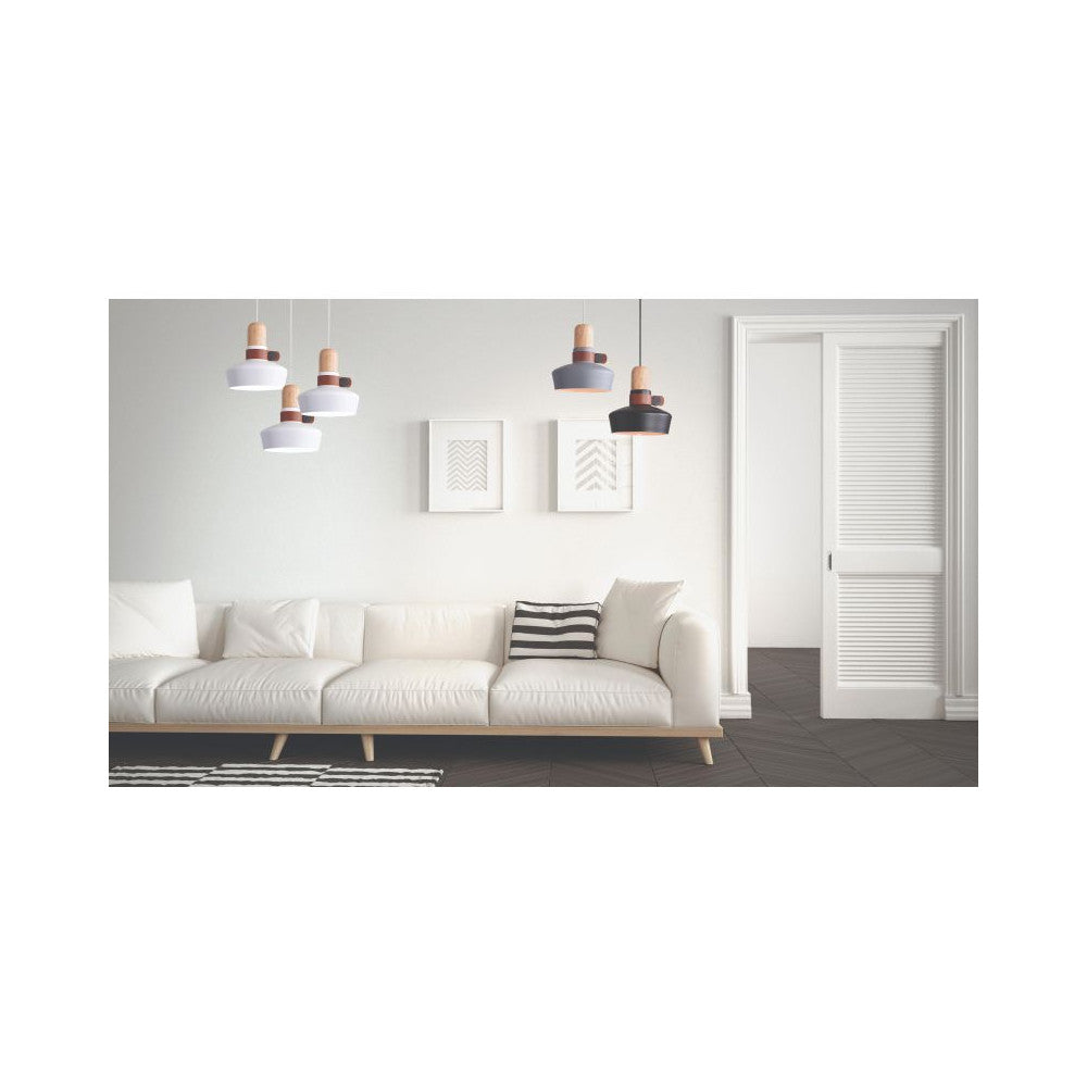 Suspension ZAMBELIS D200 E27 DESIGN Noir Mat Sans Source 1990