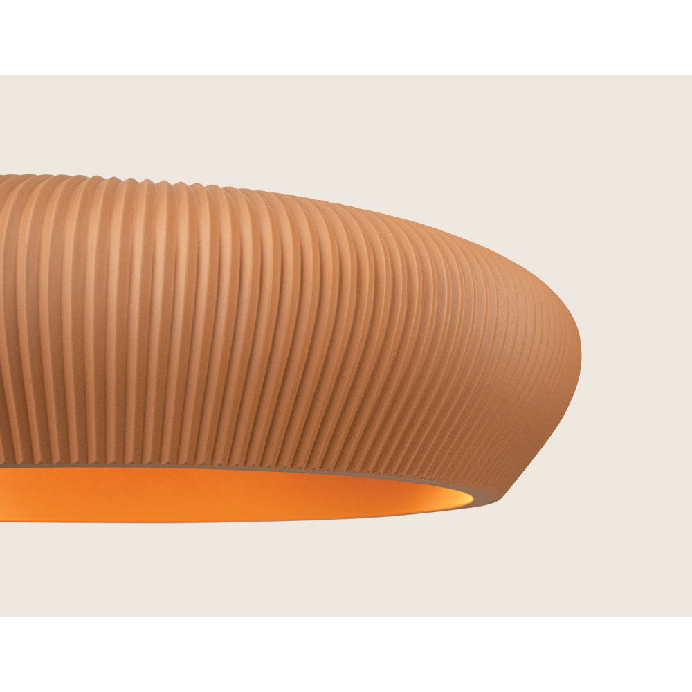 Suspension ZAMBELIS D285 2xG9 DESIGN Terracotta et Noir Sans Source 2591