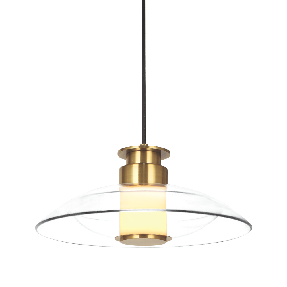 Suspension ZAMBELIS D300 10W Dimmable DESIGN Laiton Brosse et Verre 25141