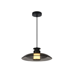 Suspension ZAMBELIS D300 10W Dimmable DESIGN Noir Sable et Verre Fume 25142