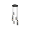 Suspension ZAMBELIS D300 20W Dimmable DESIGN Verre Fume et Noir Sable 2535