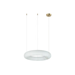 Suspension ZAMBELIS D340 25W Dimmable DESIGN Albatre Blanc et Laiton 2542