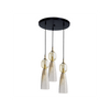 Suspension ZAMBELIS D380 3xE14 DESIGN Dore Sans Source 23010