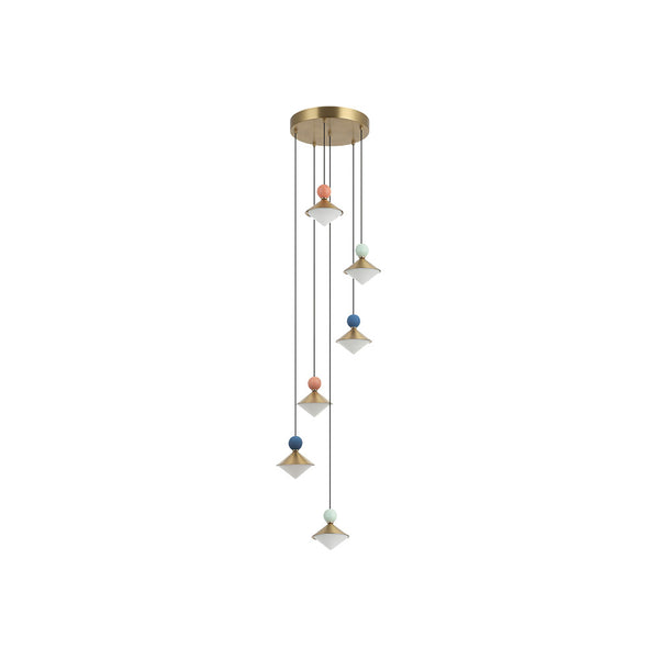 Suspension ZAMBELIS D390 40W Dimmable DESIGN Laiton Brosse 25102