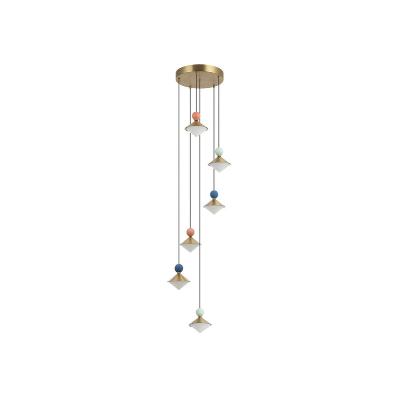 Suspension ZAMBELIS D390 40W Dimmable DESIGN Laiton Brosse 25102