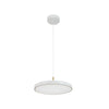 Suspension ZAMBELIS D400 17W Dimmable DESIGN Blanc Mat et Laiton Brosse 25146