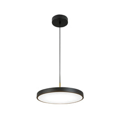 Suspension ZAMBELIS D400 17W Dimmable DESIGN Noir Mat et Laiton Brosse 25145