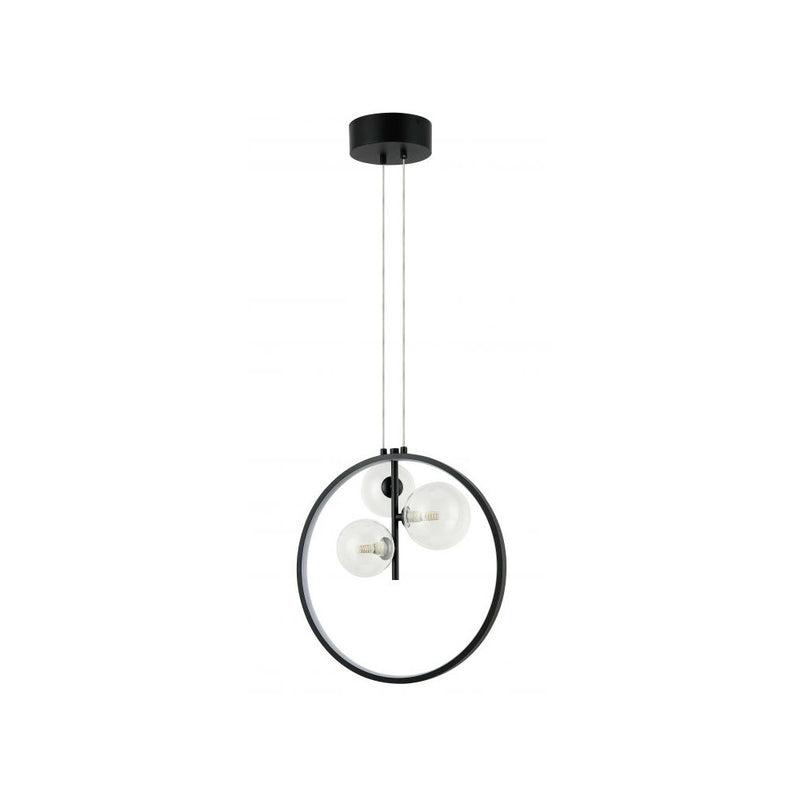 Suspension ZAMBELIS D400 20W+3xG9 DESIGN Noir Sable Sans Source 22064