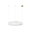 Suspension ZAMBELIS D490 35W Dimmable DESIGN Albatre Blanc et Laiton 2543
