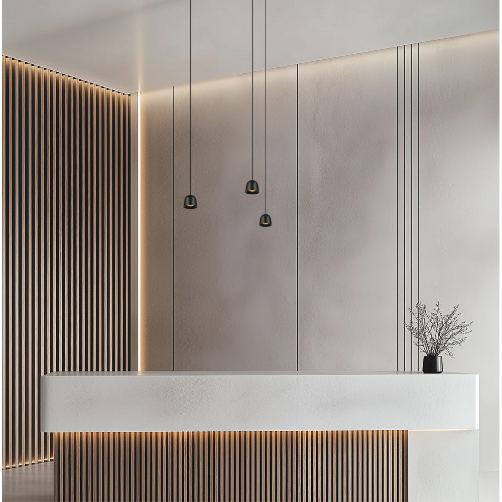 Suspension ZAMBELIS D50 7W Dimmable DESIGN Noir Sable 25137