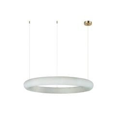 Suspension ZAMBELIS D640 45W Dimmable DESIGN Albatre Blanc et Laiton 2544