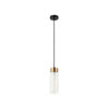 Suspension ZAMBELIS D80 E14 DESIGN Noir Sable et Laiton Sans Source 22137