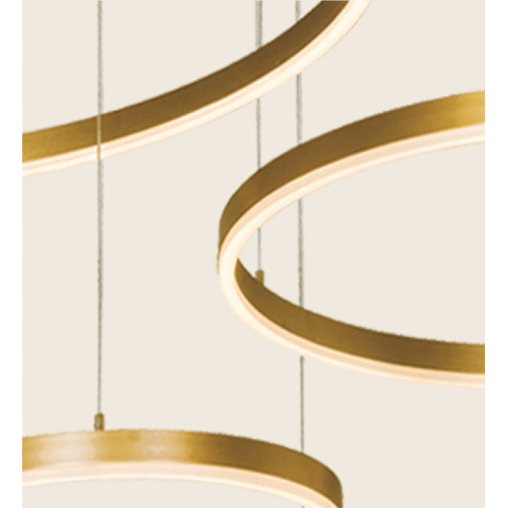 Suspension ZAMBELIS D800 126W Dimmable DESIGN Or Brosse 1956-D