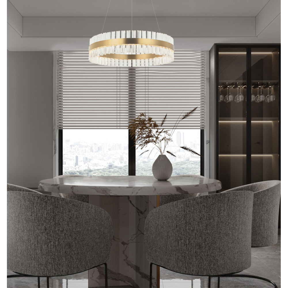 Suspension ZAMBELIS D800 68W Dimmable DESIGN Dore Mat 22040