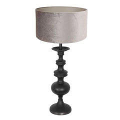 Elegant Black and Silver Table Lamp