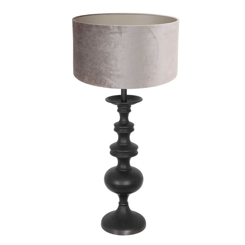 Elegant Black and Silver Table Lamp