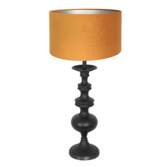 Black and Gold Velvet Table Lamp
