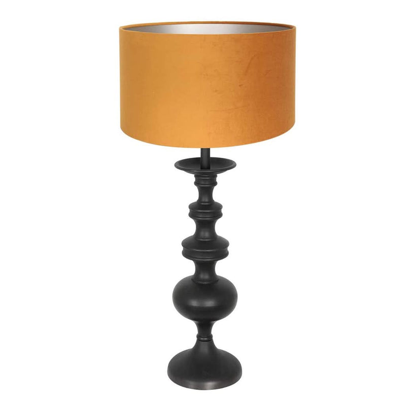 Black and Gold Velvet Table Lamp