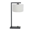 Black Table Lamp with Linen Shade