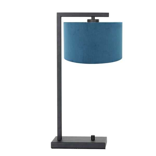 Black Table Lamp Blue Velvet