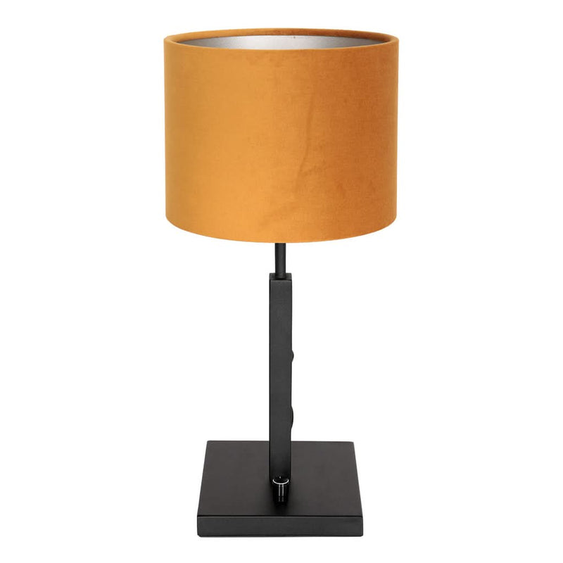 Black Velvet and Gold Table Lamp