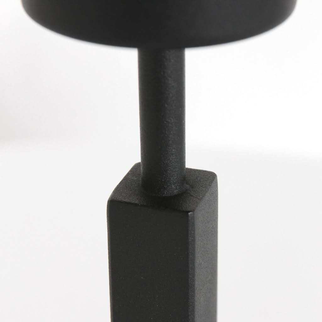 Lampe de table sur pied 8164ZW Noir + Abat-jour en velours doré | Designix - - https://designix.fr