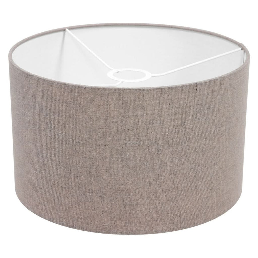 Intérieur de l'abat-jour gris avec armature métallique blanche et bague centrale