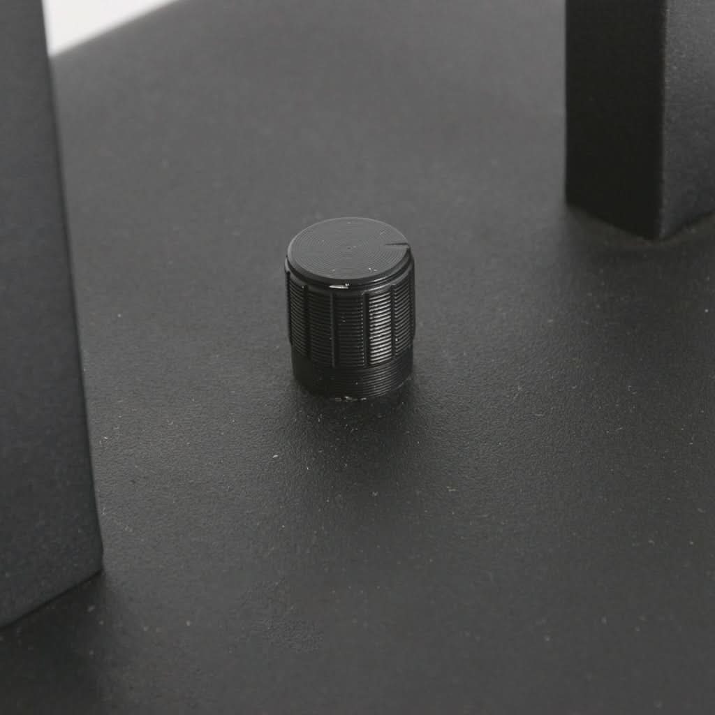 Lampe de table Poteau 8211ZW Noir + Abat-jour en Lin Blanc | Designix - - https://designix.fr