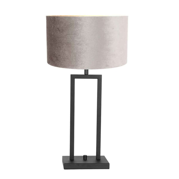 Black Velvet Silver Table Lamp