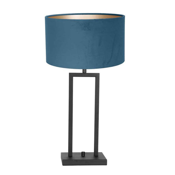 Metal Table Lamp Velvet Lampshade