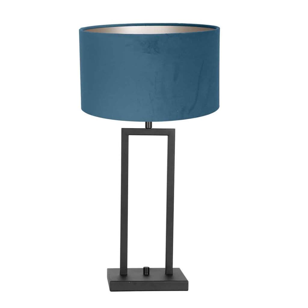 Metal Table Lamp Velvet Lampshade