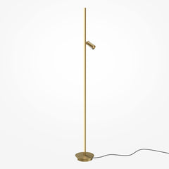 Thin gold floor lamp