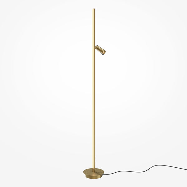 Thin gold floor lamp