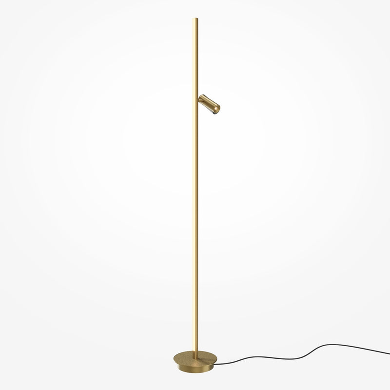 Thin gold floor lamp