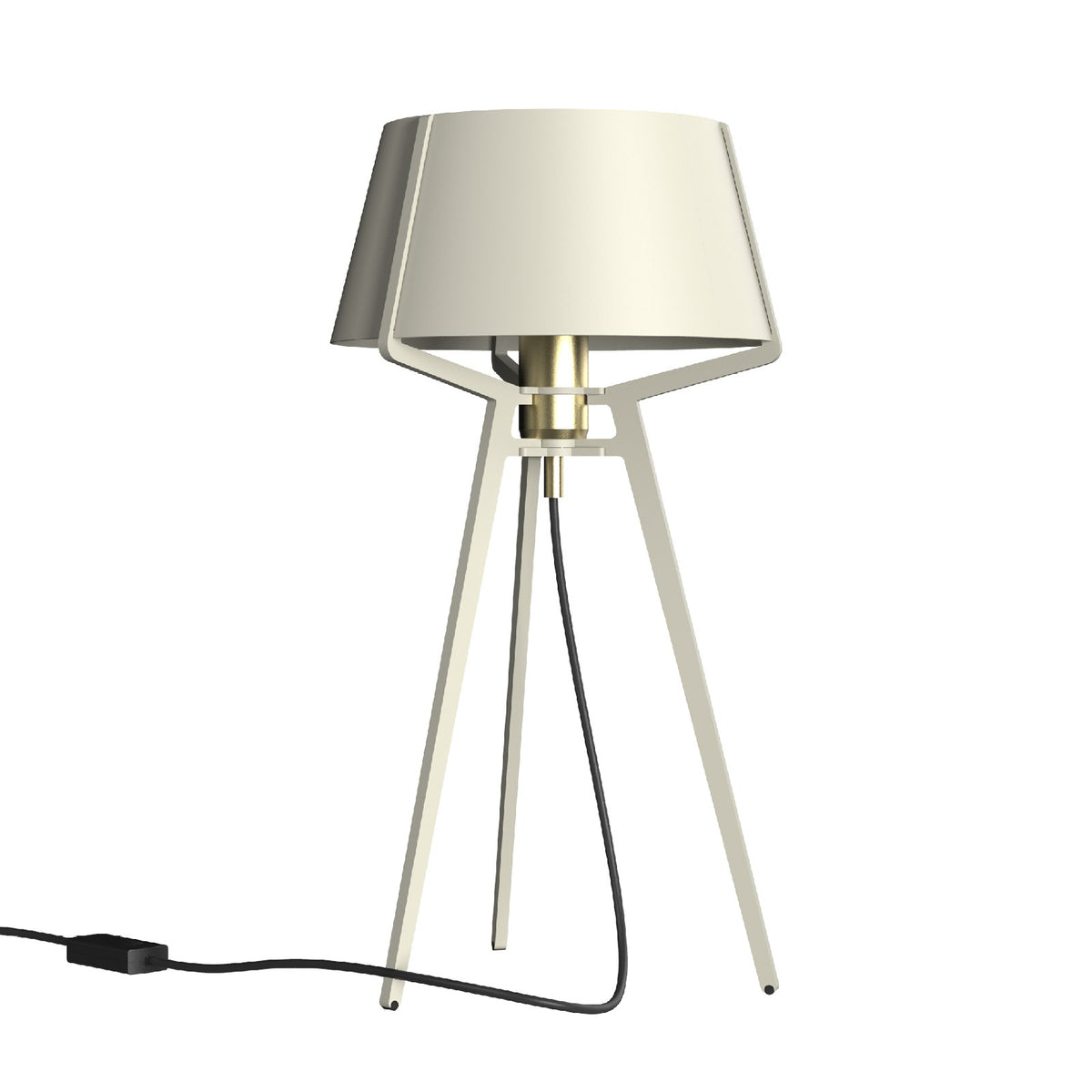 Lampe à poser Bella Gris cendré Laiton